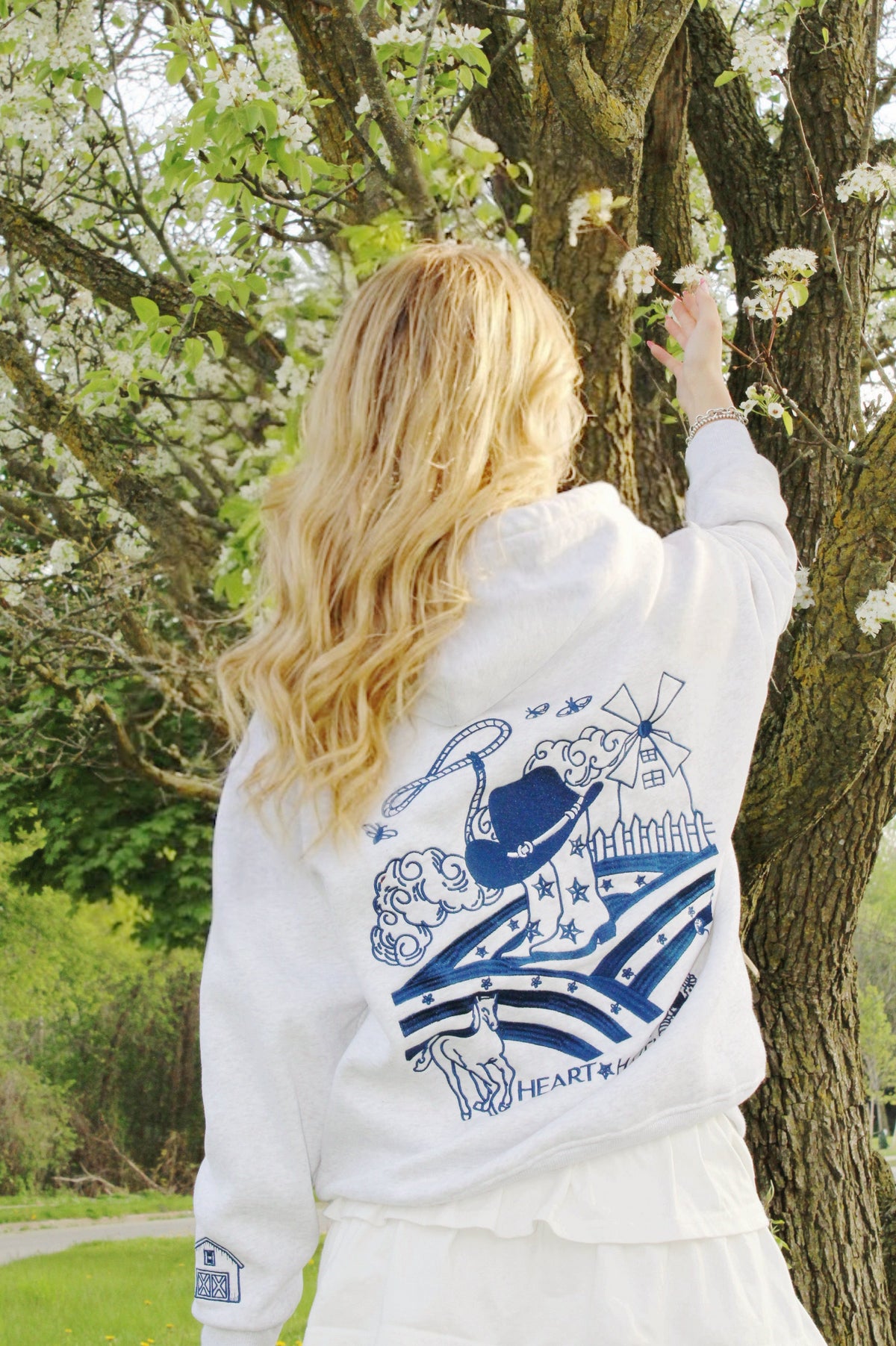 "Hazel Fields" Hoodie in Midnight Prairie