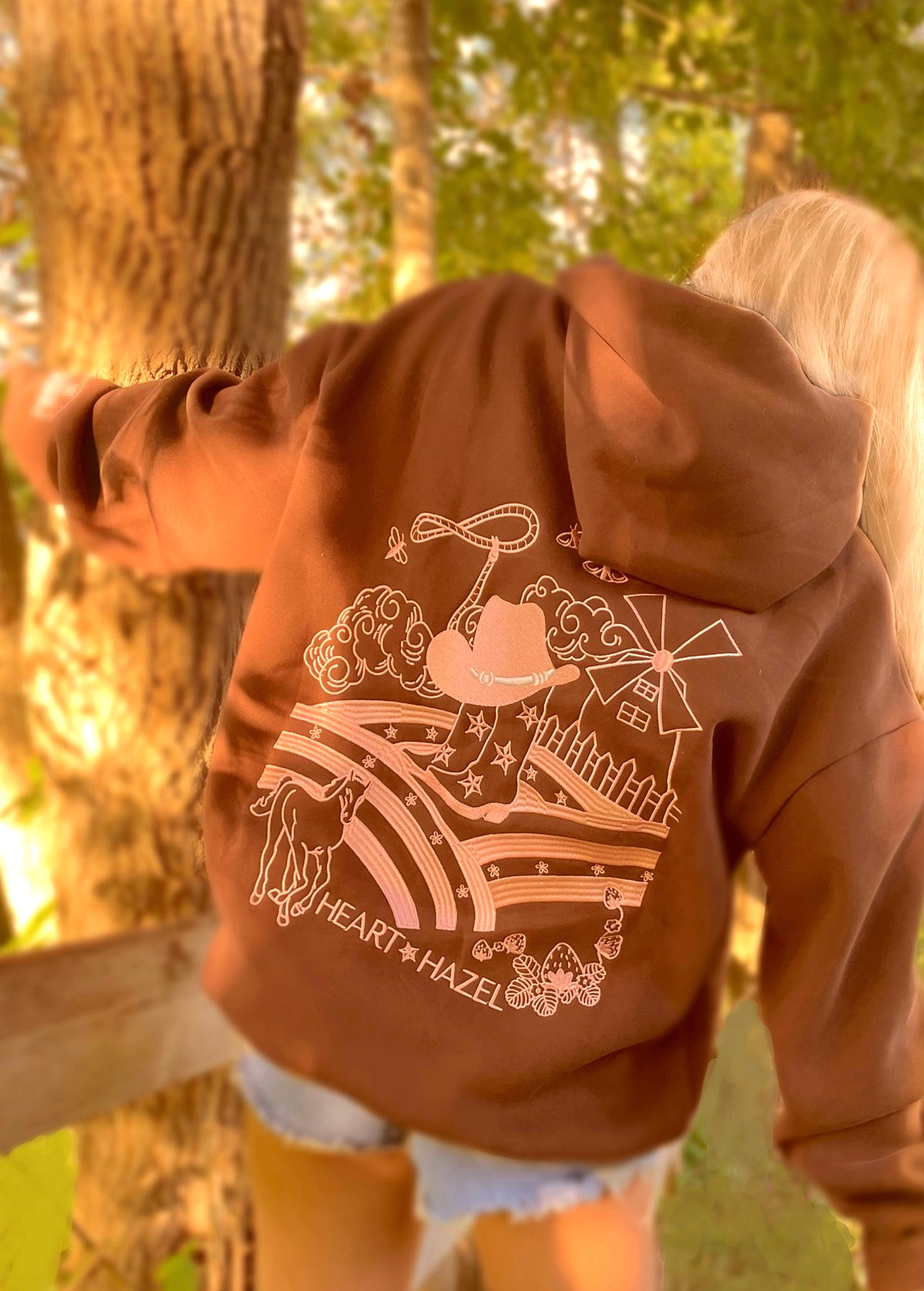 PRE-ORDER “Hazel Fields” Hoodie in Chestnut