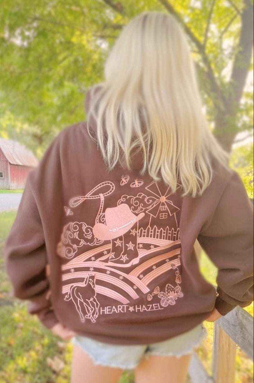 PRE-ORDER “Hazel Fields” Hoodie in Chestnut