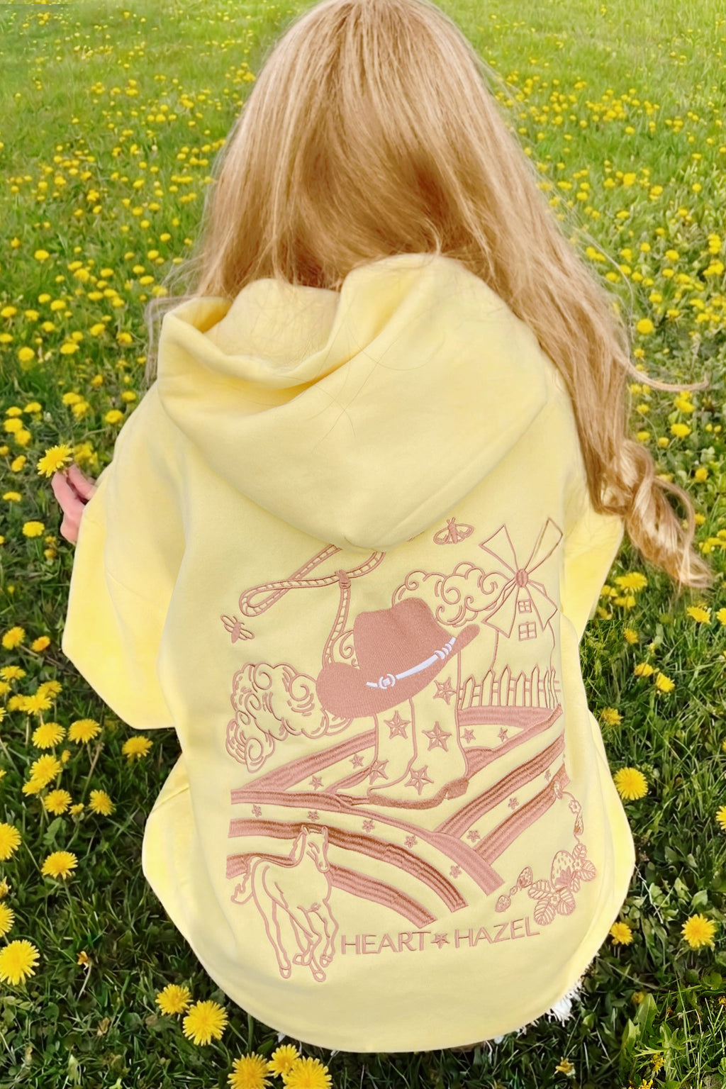 "Hazel Fields" Hoodie in Dandelion