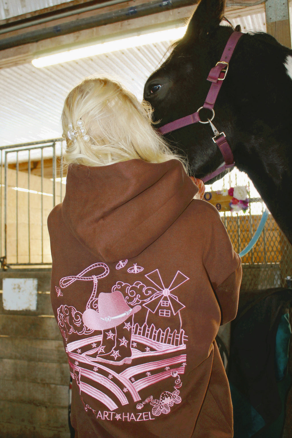 “Hazel Fields” Hoodie in Chestnut