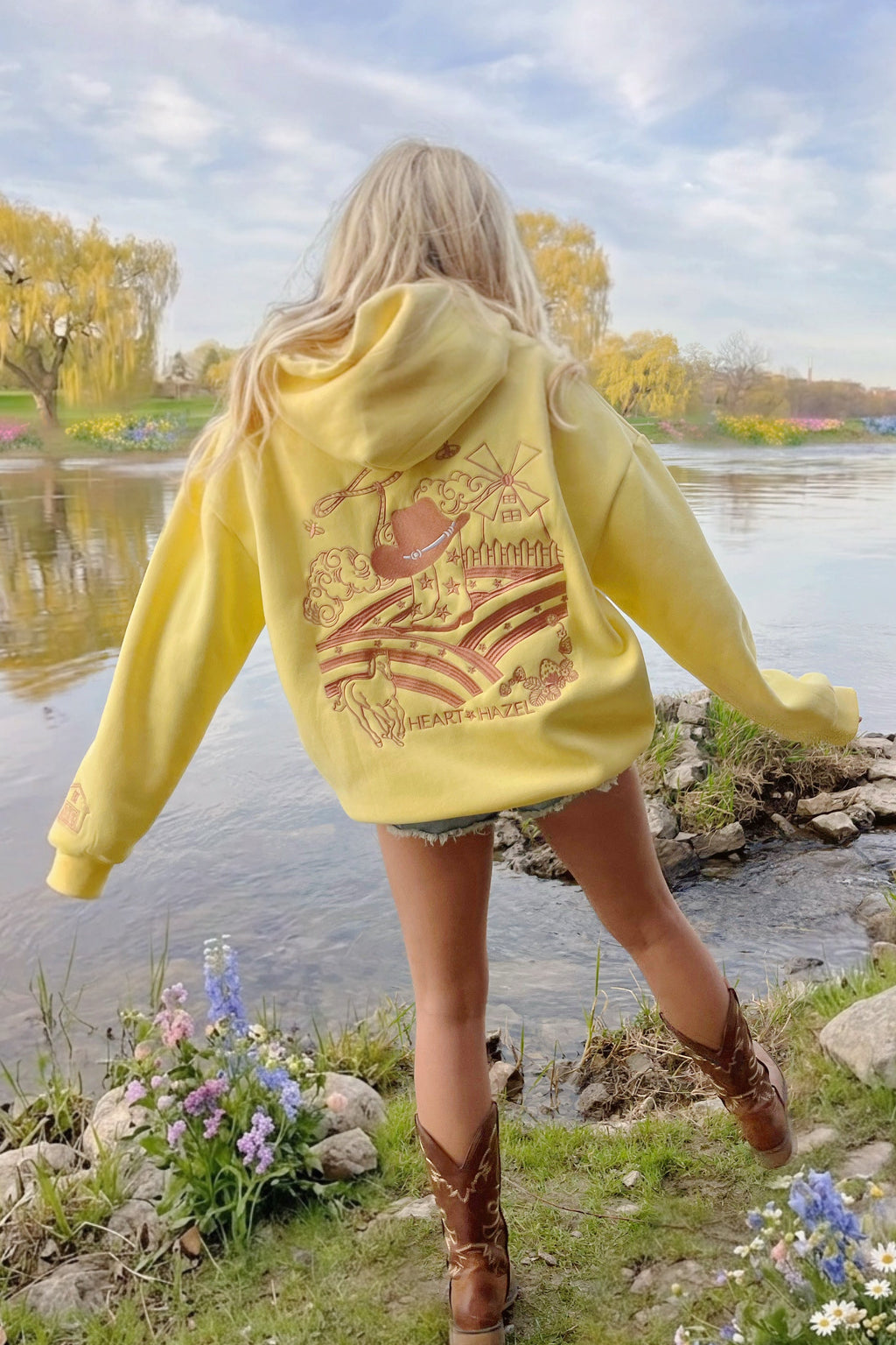 "Hazel Fields" Hoodie in Dandelion