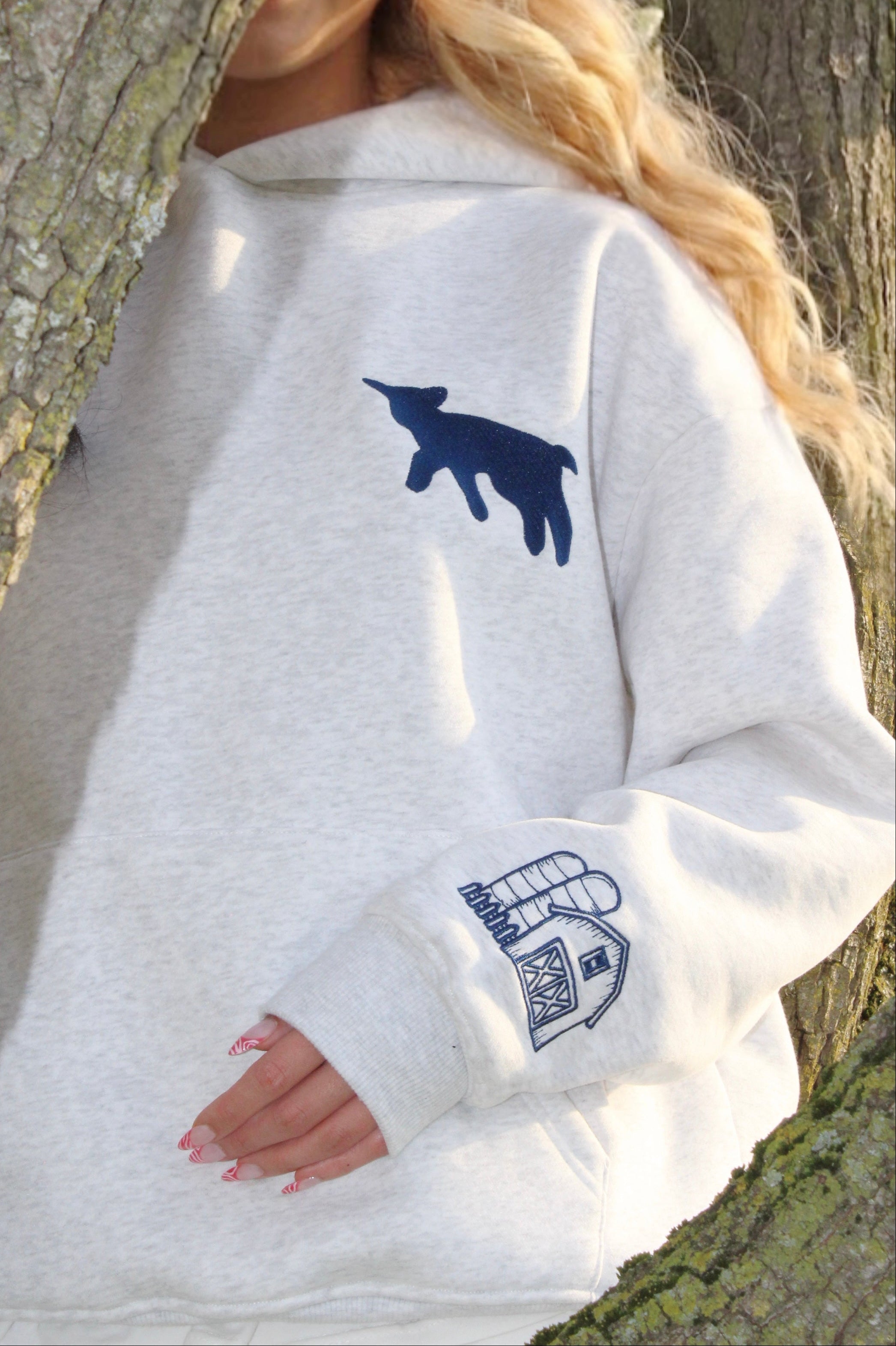 "Hazel Fields" Hoodie in Midnight Prairie