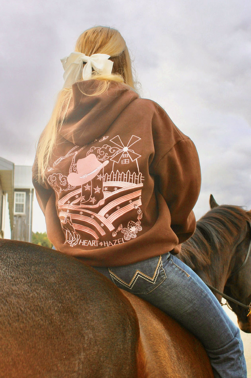“Hazel Fields” Hoodie in Chestnut