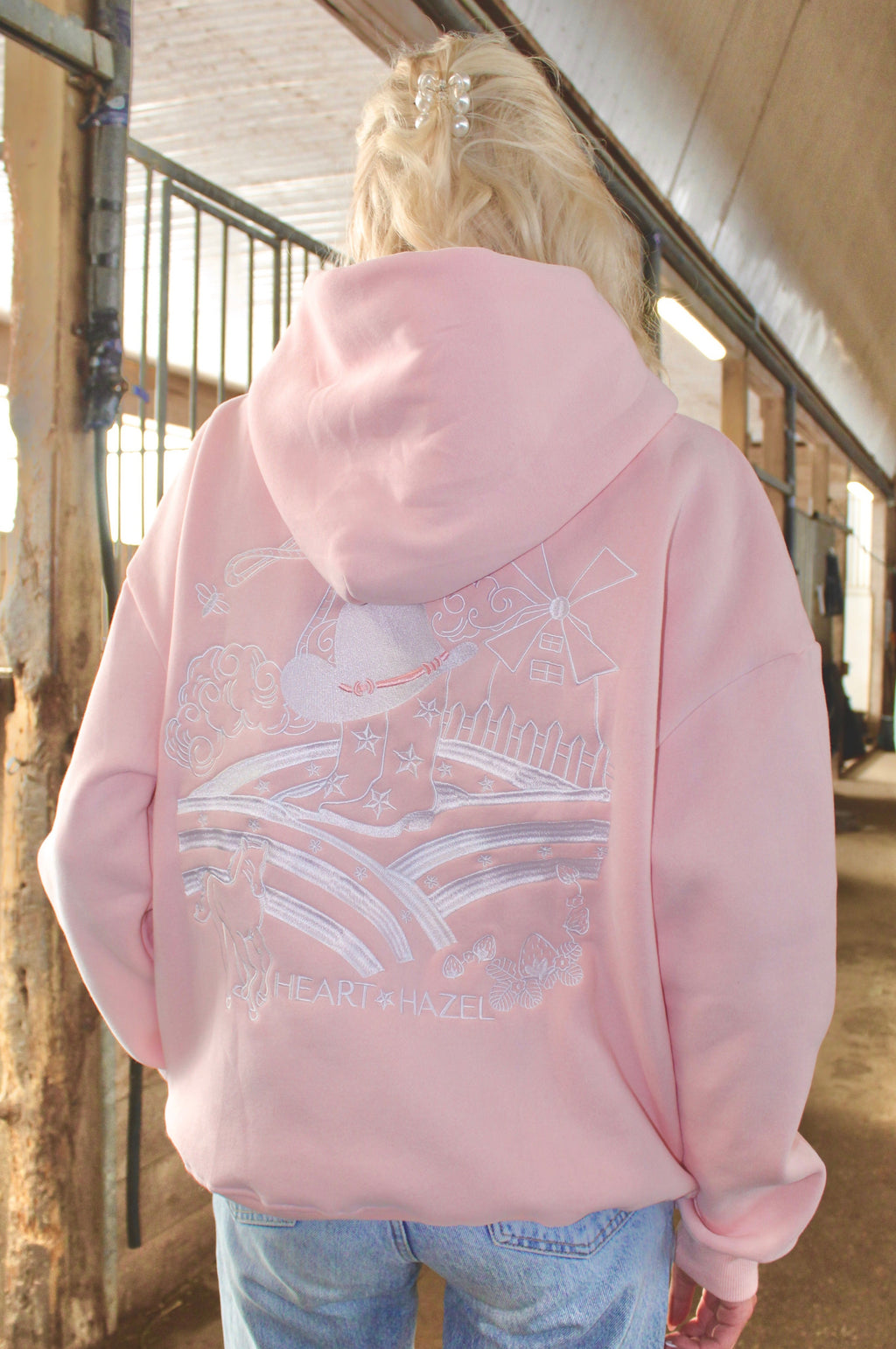 “Hazel Fields” Hoodie in Blushing Skies